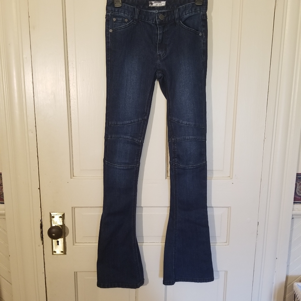 Free People Skylar Moto Flare Jeans